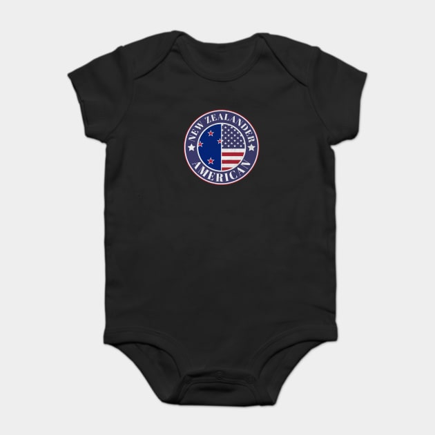 Proud New Zealander-American Badge - New Zealand Flag Baby Bodysuit by Yesteeyear